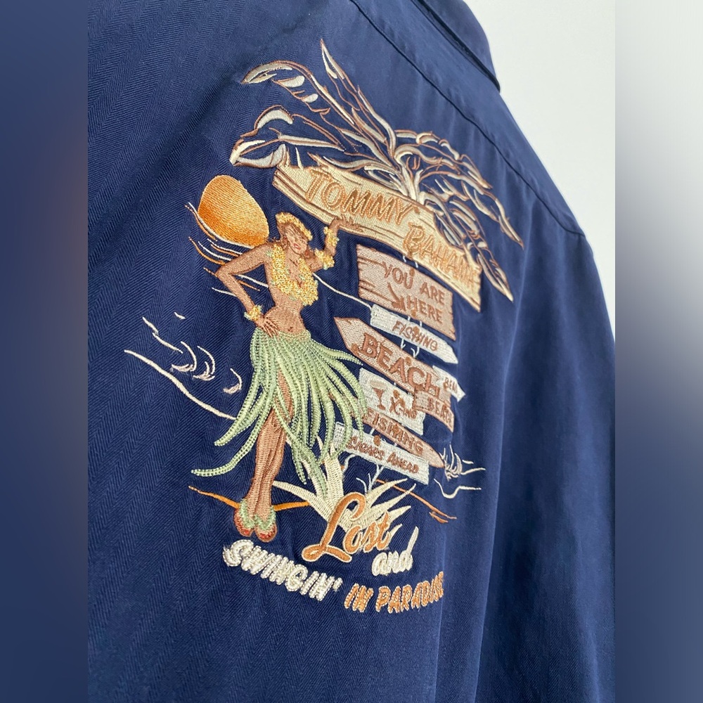 Tommy Bahama Hula Girl Silk Shirt SWINGIN’ IN PARADISE • Size XL